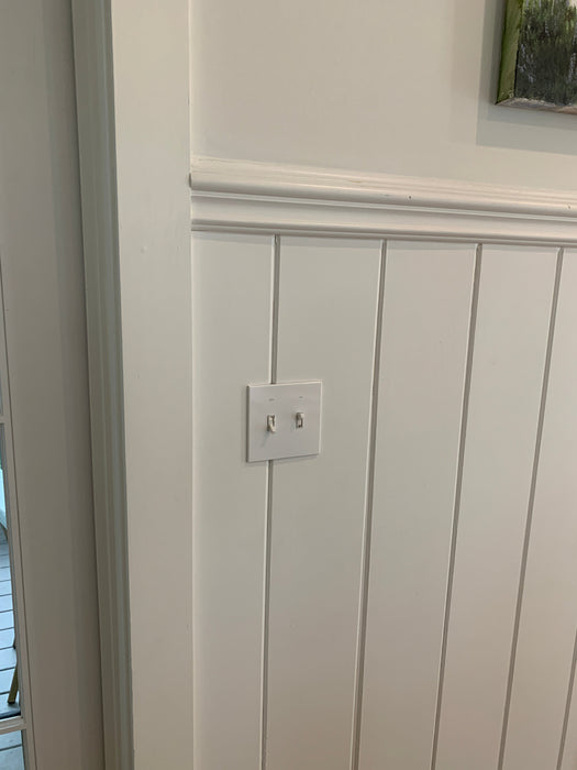CleanPlate Classic Wall Plate in Contemporary White for Toggle Switches - Sweatfully
