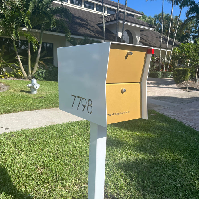 NEW! The Retrobox Locking Package Dropbox in ARCTIC WHITE - Modern Mailbox - Sweatfully