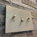 CleanPlate Classic Wall Plate in Midcentury Gold for Toggle Switches - Sweatfully