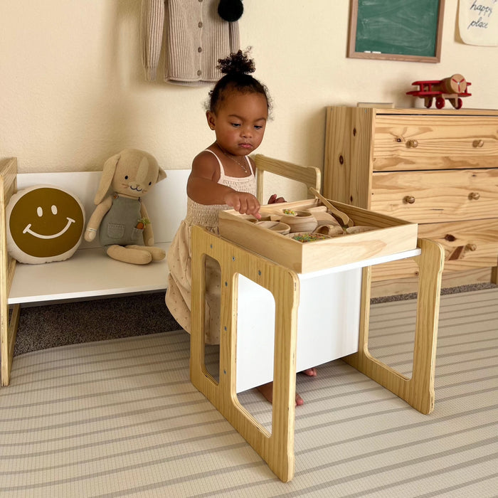 Hanover Weaning Table & Chair Set for Toddlers | Montessori-Style Wood Furniture - Sweatfully