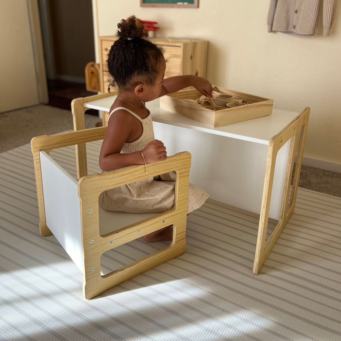 Hanover Weaning Table & Chair Set for Toddlers | Montessori-Style Wood Furniture - Sweatfully