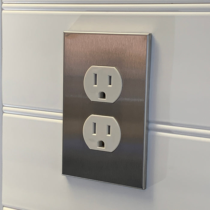 CleanPlate Classic Wall Plate in Stainless Steel for Toggle Switches - Sweatfully