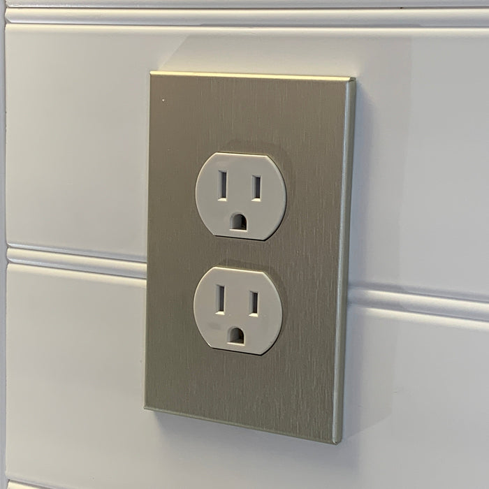 CleanPlate Classic Wall Plate in Midcentury Gold for Toggle Switches - Sweatfully