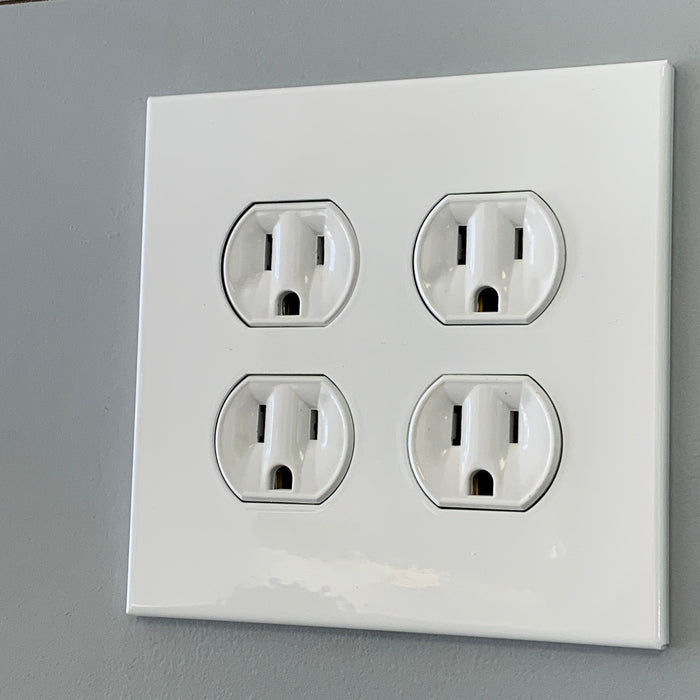 CleanPlate Classic Wall Plate in Contemporary White for Toggle Switches - Sweatfully