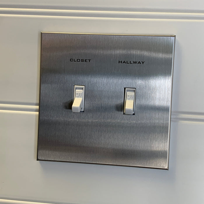 CleanPlate Classic Wall Plate in Stainless Steel for Toggle Switches - Sweatfully