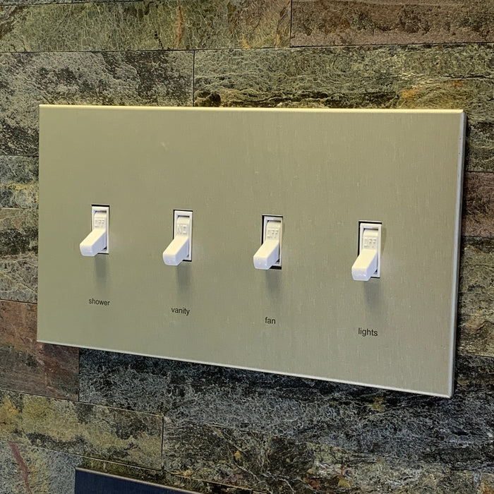 CleanPlate Classic Wall Plate in Midcentury Gold for Toggle Switches - Sweatfully