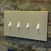 CleanPlate Classic Wall Plate in Midcentury Gold for Toggle Switches - Sweatfully