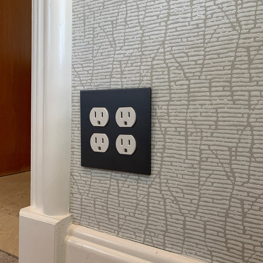 CleanPlate Classic Wall Plate in Jet Black for Toggle Switches - Sweatfully