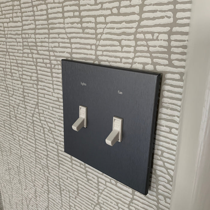 CleanPlate Classic Wall Plate in Jet Black for Toggle Switches - Sweatfully