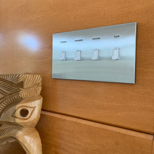 CleanPlate Classic Wall Plate in Stainless Steel for Toggle Switches - Sweatfully