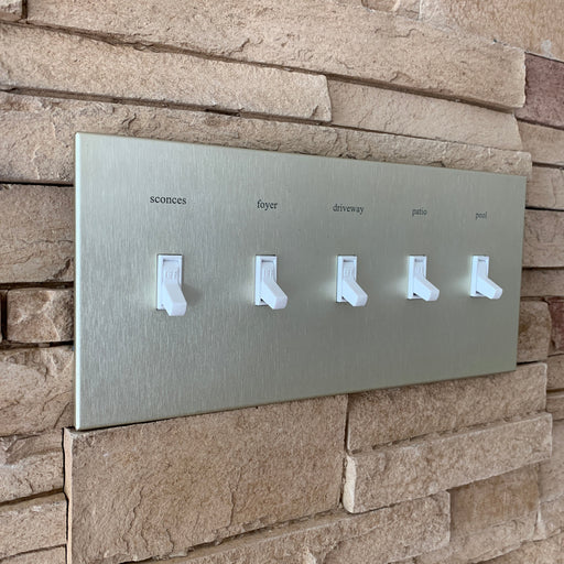 CleanPlate Classic Wall Plate in Midcentury Gold for Toggle Switches - Sweatfully
