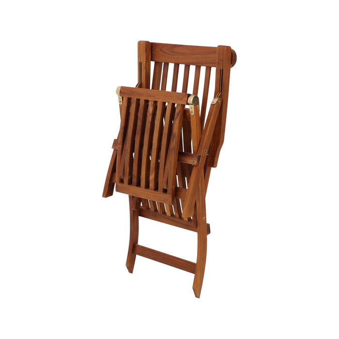 Telluride Teak Outdoor Sun Lounger - Sweatfully