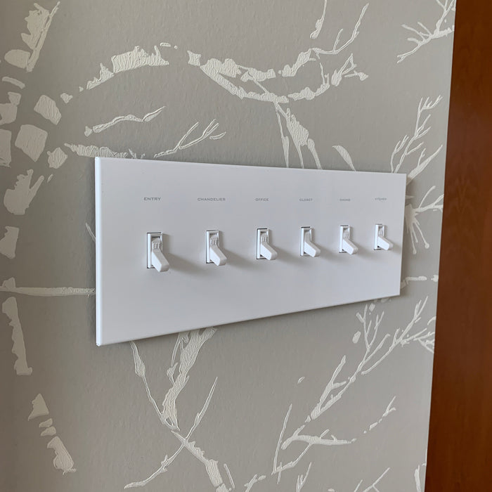 CleanPlate Classic Wall Plate in Contemporary White for Toggle Switches - Sweatfully