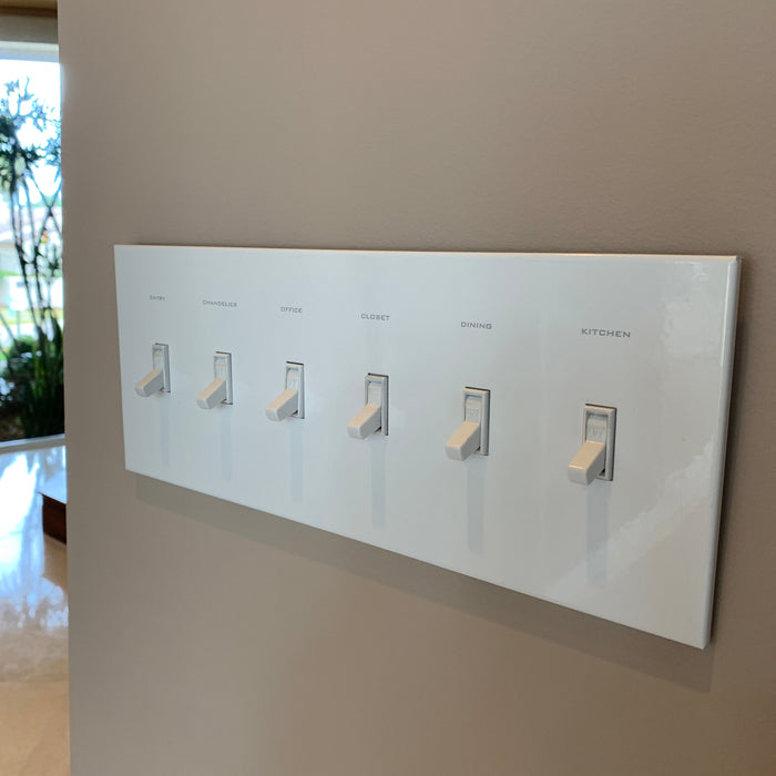 CleanPlate Classic Wall Plate in Contemporary White for Toggle Switches - Sweatfully