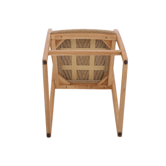 Ubud Natural Teak Indoor/Outdoor Bar Stool - Sweatfully