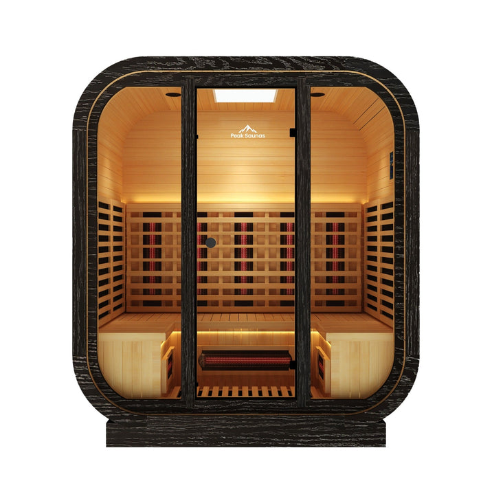 Peak Saunas El Capitan 4-Person Outdoor Full Spectrum Infrared Sauna with Smart WiFi App Control - Sweatfully