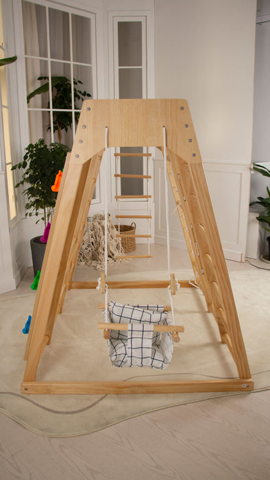 Indoor Baby Swing Seat | Soft Cotton Toddler Hammock for All Swingsets (Frame Not Included) - Sweatfully