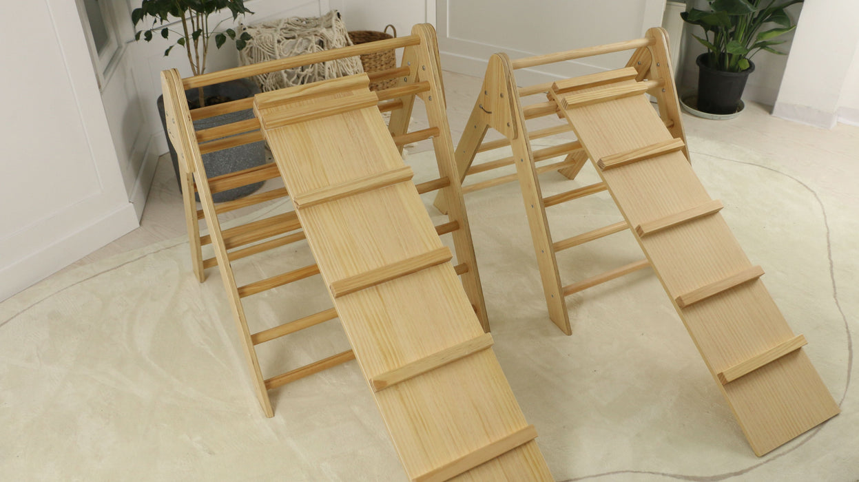 Olive- Pikler Triangle Ladder and Climber Slide - Multiple Sizes - Sweatfully