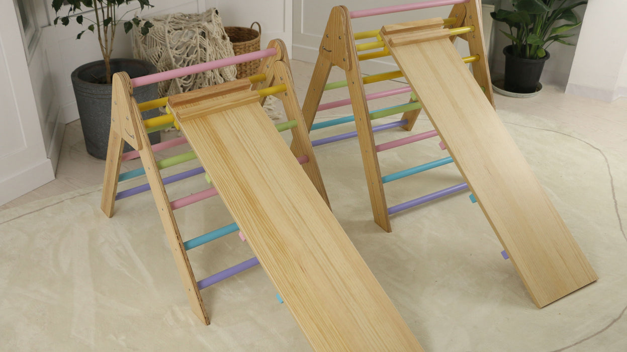 Olive- Pikler Triangle Ladder and Climber Slide - Multiple Sizes - Sweatfully