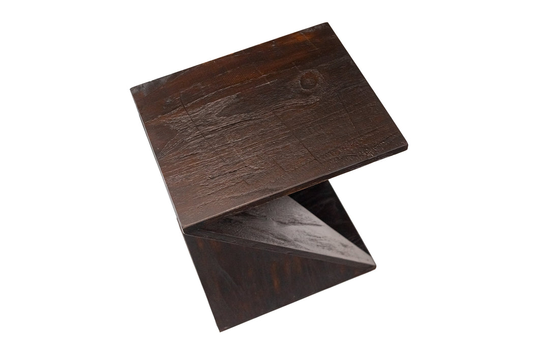 Remington Dark Teak Shower and Bath Twisted Stool - Sweatfully