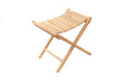 Sierra Natural Teak Outdoor Folding String Seat - Sweatfully