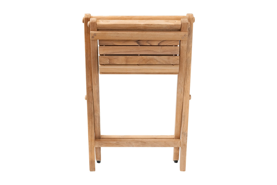 Sierra Natural Teak Outdoor Folding String Seat - Sweatfully