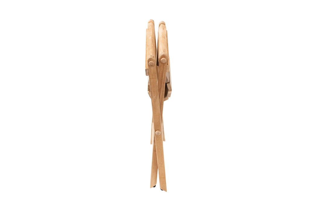 Sierra Natural Teak Outdoor Folding String Seat - Sweatfully