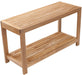 Bali Natural Teak Shower and Bath Spa Bench with Shelf - 35" - Sweatfully