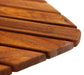 Airstream Oiled Teak Shower and Bath Mat with Rounded Edge 30″ x 30″ - Sweatfully