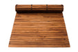 Spokane Extra Large Oiled Teak Shower and Bath String Mat with Rubber Footing 59″ x 35″ - Sweatfully