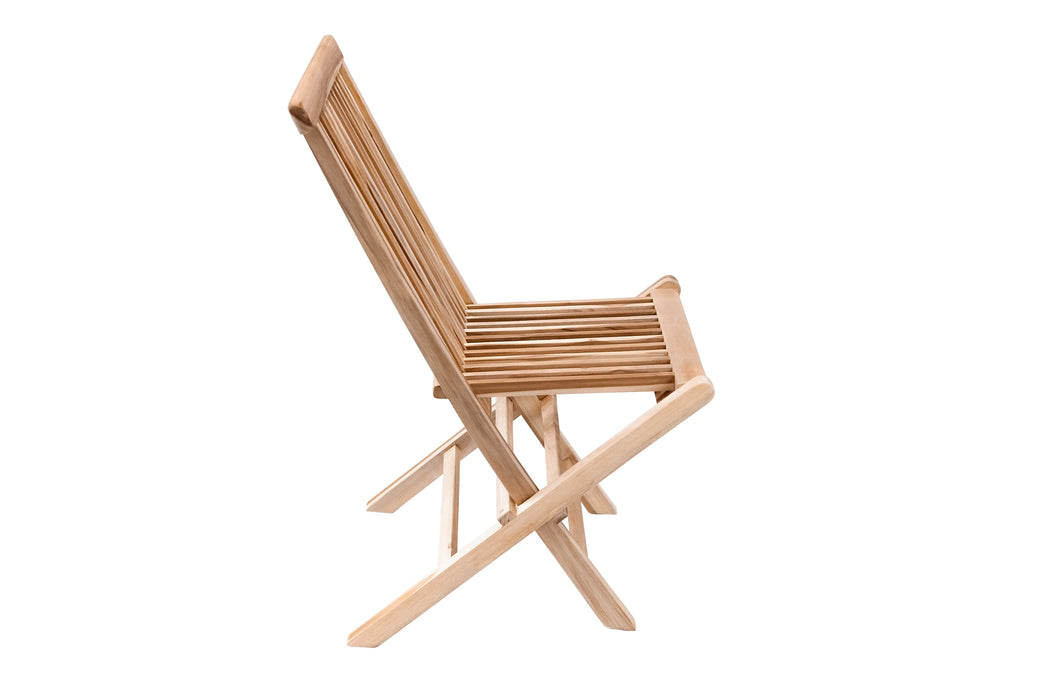 Telluride Teak Outdoor Patio Folding Chair - Sweatfully