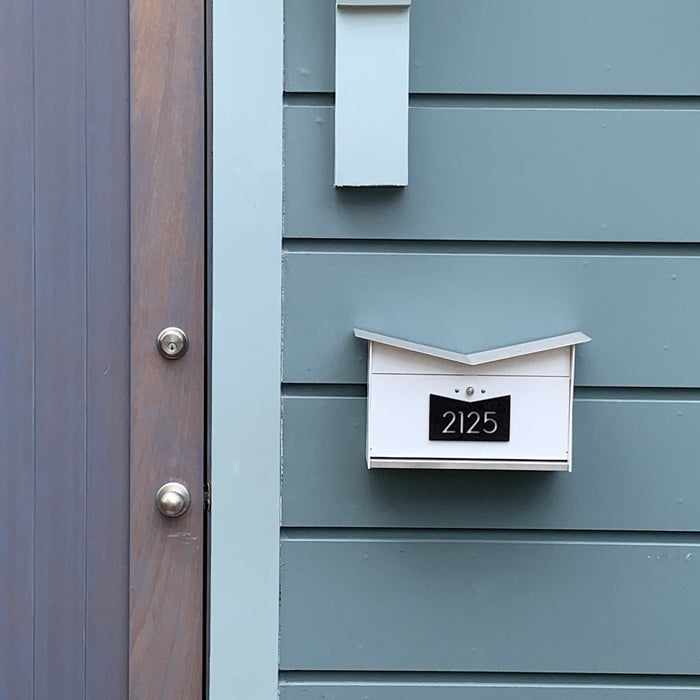 ButterFly Box in ARCTIC WHITE - Wall Mount Mailbox - Sweatfully