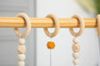 Lilac Wooden Baby Gym | Montessori Infant Play Gym with Hanging Toys - Sweatfully