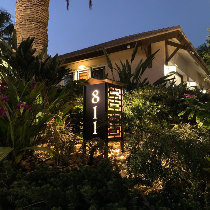 RadiantLight 14" tall ADDRESS MARKER Landscape Light - Garden Light - Sweatfully