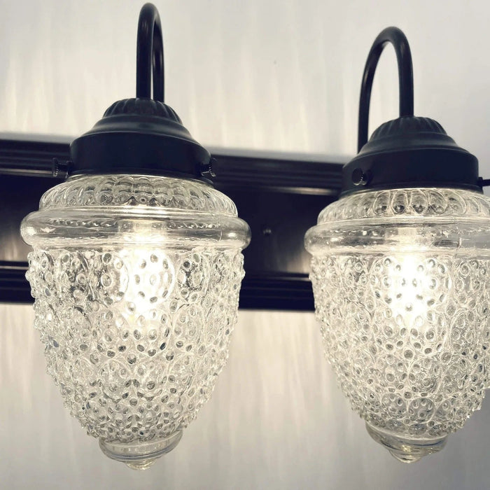 Antique Acorn Glass VANITY Light - 3 Sizes - Sweatfully