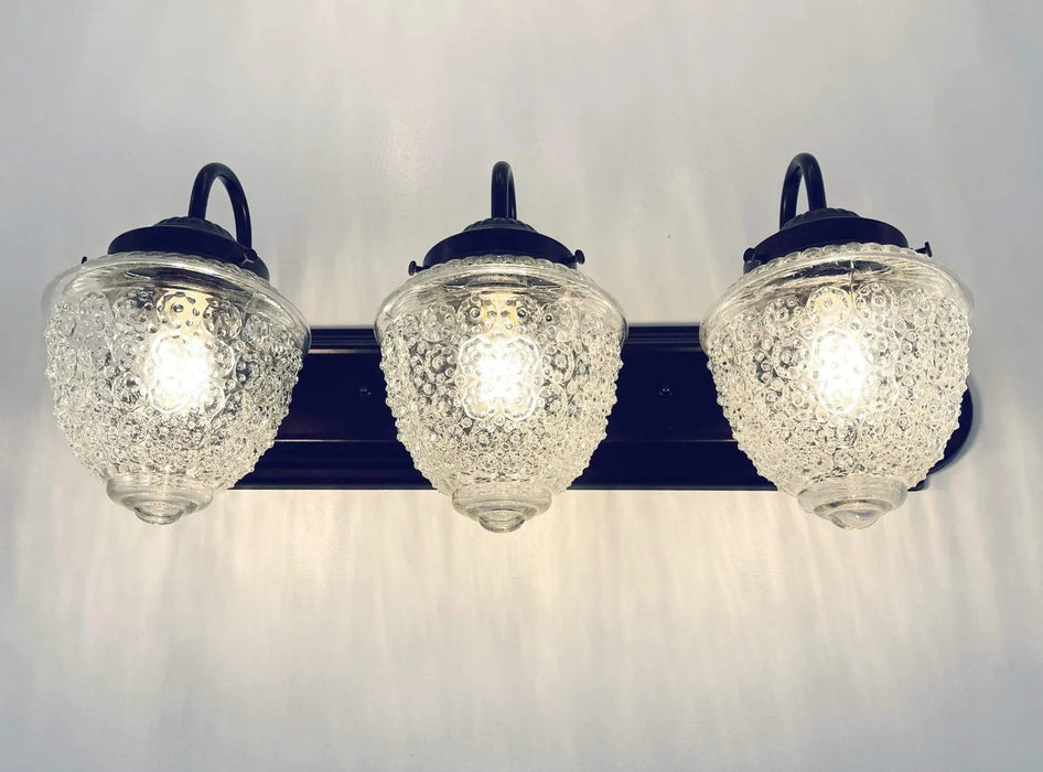 Antique Acorn Glass VANITY Light - 3 Sizes - Sweatfully