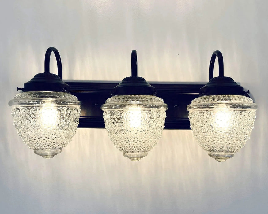 Antique Acorn Glass VANITY Light - 3 Sizes - Sweatfully
