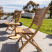 Naples Natural Teak Outdoor Patio Folding Chair - Sweatfully