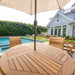 Naples Natural Teak Outdoor Foldable Round Dining Table - 47" - Sweatfully