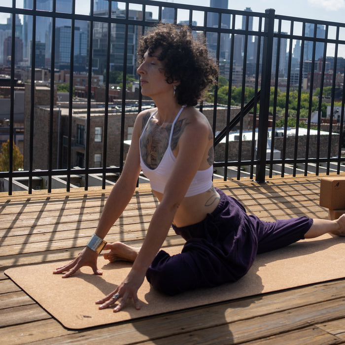 Cork Yoga Industrial Mat “The Imperial Eagle” - Sweatfully