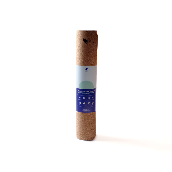 Extra Long Cork Yoga Industrial Mat “The Imperial Eagle” - Sweatfully