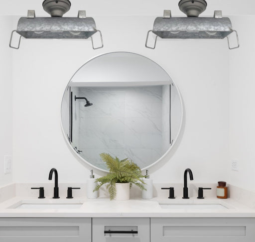 INDUSTRIAL GALVANIZED Ceiling Light Fixture - Sweatfully