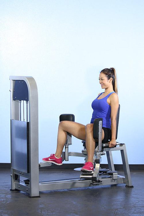 Dual Function Inner-Outer Thigh Combo - Muscle D Fitness - Seated - Adjustable - Pin Selectorized - Sweatfully