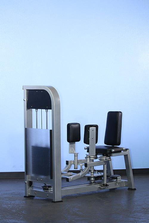 Dual Function Inner-Outer Thigh Combo - Muscle D Fitness - Seated - Adjustable - Pin Selectorized - Sweatfully