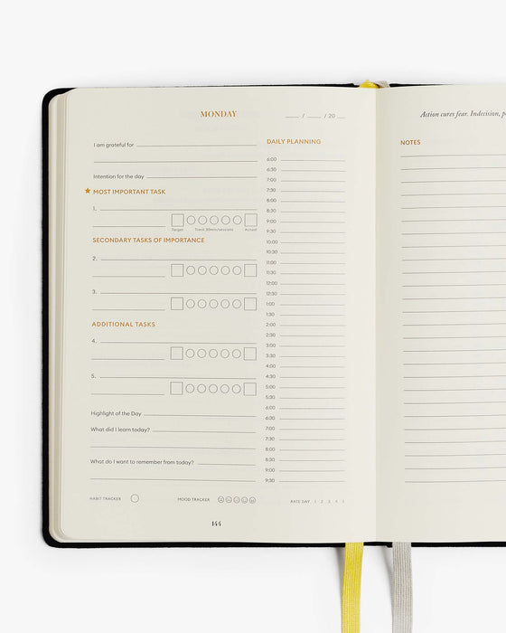 Productivity Planner - Black - Sweatfully
