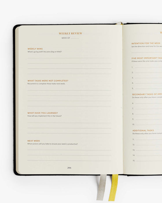 Productivity Planner - Black - Sweatfully