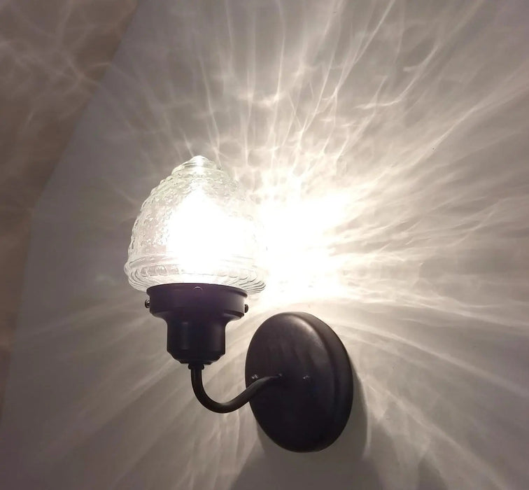 Glass Torch Wall Sconce Light Fixture - Sweatfully