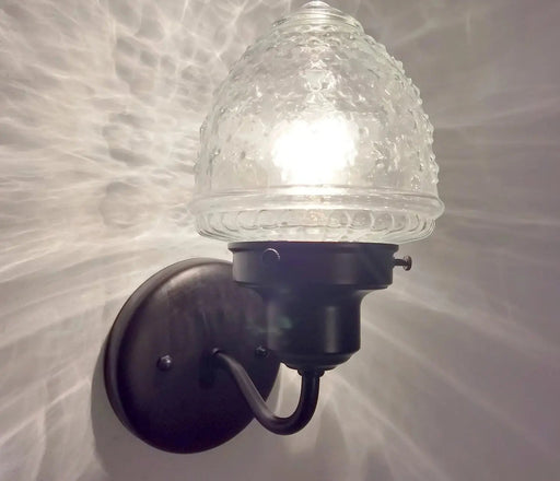 Glass Torch Wall Sconce Light Fixture - Sweatfully