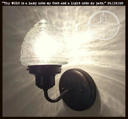 Glass Torch Wall Sconce Light Fixture - Sweatfully