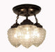 Antique Acorn Glass Ceiling Lighting Fixture Chain Trio - Sweatfully
